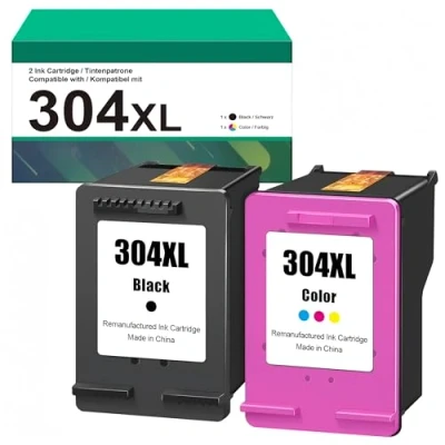 Image of 304XL Ink Cartridges Black and Colour Combo Pack Replacement for HP 304 Printer Envy 5010 5020 5032 5030 5000 DeskJet 3760 3762 2600 2620 2630 2633 3720 3750