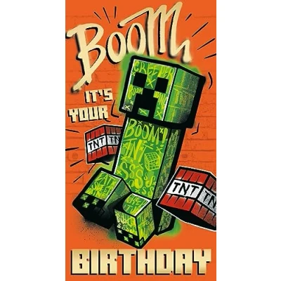 Image of Minecraft General Birthday Card