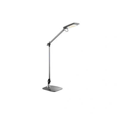 Image of Pattaya Desk Task Lamp Silver Grey LED Dimmable 5000 3000K Touch Dimmer