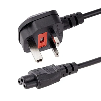 Image of StarTech.com 6ft (2m) UK Laptop Power Cable, BS 1363 to C5 Mickey Mouse, 2.5A 250V, 18AWG, Replacement Cord, Printer Charger Brick Cord (PXTNB3SUK2M)