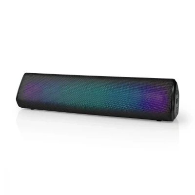Image of Bluetooth® Desktop Speaker 6 hrs Battery 18W Stereo Built in mic Linkable with RGB Lights