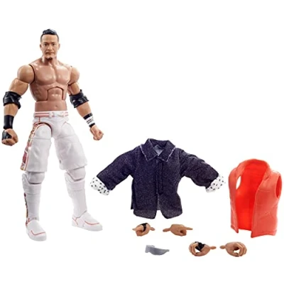 Image of WWE GVB88 Kushida Elite Collection Action Figure, 6 Inch/15.24 cm Tall Figure Features Deluxe Articulation, True FX Detailing, Swappable Hands, and Iconic Accessories, Multicolor
