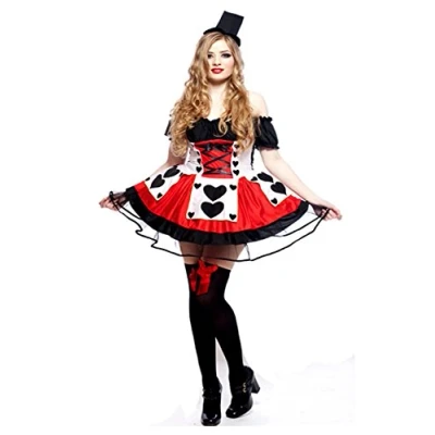 Image of Forever Young Queen of Hearts Storybook Fairytale Fancy Dress Costume (UK Size 12)