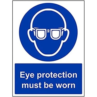 Image of V Safety Mandatory PPE Eye Protection Must Be Worn 300 X 400mm