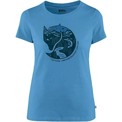 Image of FJALLRAVEN F89849 524 Arctic Fox Print T Shirt W River Blue XXS