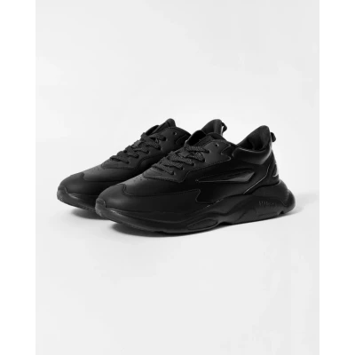 Image of HUGO LEON Trainers, Men&#039;s, Size: 10, Black leather and imitation