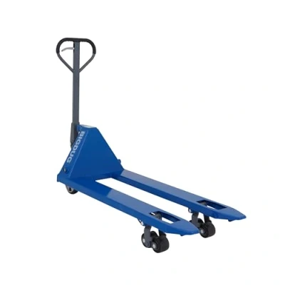 Image of BiGDUG Deluxe Pallet Truck 3000kg Capacity Fork Size 540w 1150d mm Quick Lift Euro Pallets Silent Roll Blue