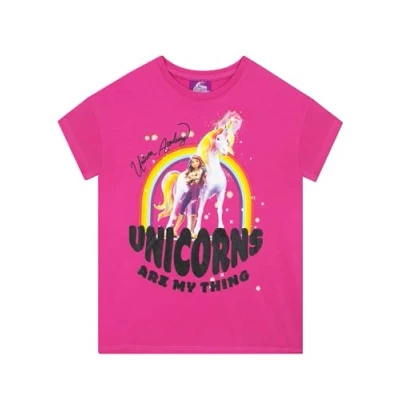 Image of Unicorn Academy Girls T Shirt Rainbow Top Sophia and Wildstar Sparkly Pink 10 11 Years