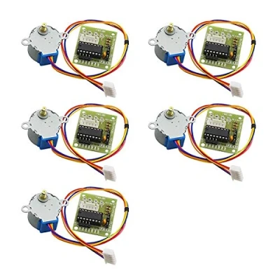 Image of HALJIA 5PCS DC 5V 4 Phase Stepper Motor + ULN2003 Driver Board Module 28BYJ 48 Compatible with Arduino