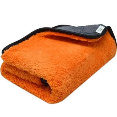 Image of Towelogy Microfibre Car Towel Drying Large Detailing Micro Fibre Ultra Plush 100% Lint Free Cloths (Orange, 40x40cm)