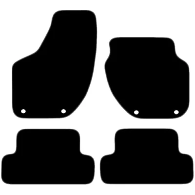 Image of Carsio Carpet Car Mats For Volvo V40 Manual 2012+ Onwards Tailored Fit Floor Mat Set Complete Accessory Black Custom Fitted All Weather, Anti Slip Backing &amp; Grey Trim
