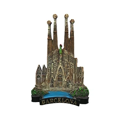 Image of Barcelona 3D Refrigerator Magnet,Tourist Souvenirs,Resin Fridge Magnet,Home and Kitchen Decoration