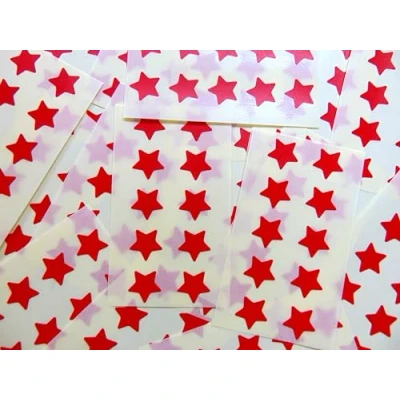 Image of 175 Star Red Stickers Sticky Coloured Self Adhesive Labels for Colour Coding