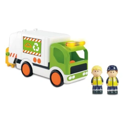 Image of HappyLand Lights and Sounds Bin Lorry For Children From 2 Years Early Learning Centre ELC Recycling Toy Rubbish Truck People Garbage Playset Gift
