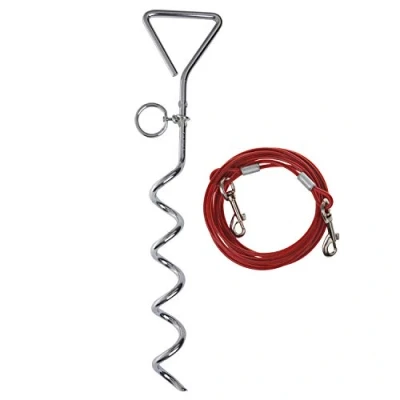 Image of Cartrend Caravan 10195 Dog Tying Stake/Coil/Ground Anchor/Anchor for Outdoor Leash Camping