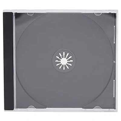 Image of 10 x Dragon Trading Single CD DVD Blu Ray Disc Cases. Jewel Cases with 10.4mm Spine for 1 Black Tray (Pack of 10). Same Used By Major Music Companies