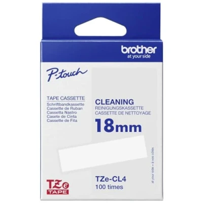 Image of Brother TZe CL4 Roll (1.8 cm x 8 m) 1 cassette(s) cleaning tape for PT D600, P Touch 3600, D400, D450, D800, E550, P900, P950, EDGE P750