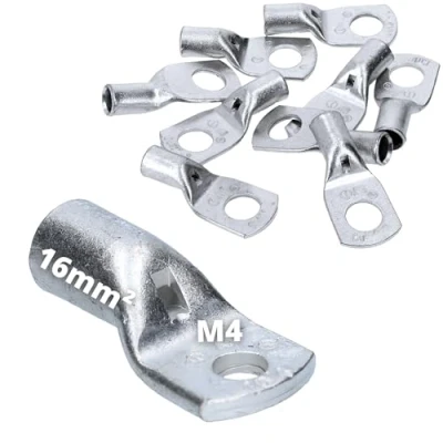 Image of Cembre A3, pack of 10, M4 tubular cable lug, 16 mm², M4 uninsulated copper, tin plated