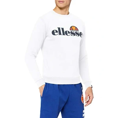 Image of ellesse Men&#039;s Agata Sweatshirt, White, 10 UK