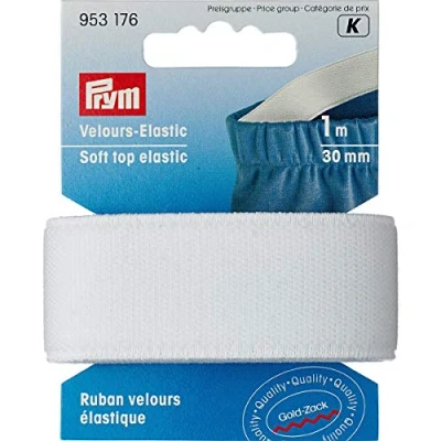 Image of Prym Elastic Tape, White, 30 mm, weiß, 1 m