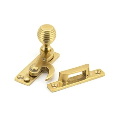 Image of From The Anvil Polished Brass Beehive Sash Hook Fastener