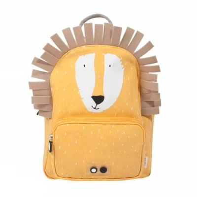 Image of Trixie Backpack Mr. Lion School Bag Water Repellent For Child Boys and Girls Small Gym Yellow