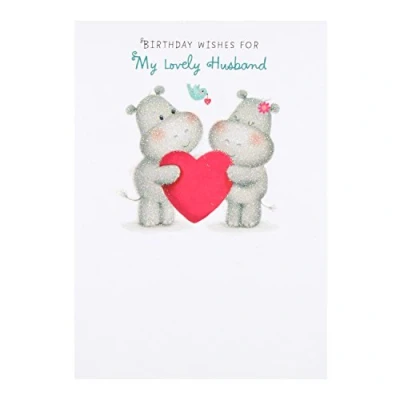 Image of Hallmark 25452578 Husband Birthday Card &quot;Lovely&quot; Medium