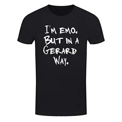 Image of Grindstore Men&#039;s I&#039;m Emo But in A Gerard Way T Shirt Black