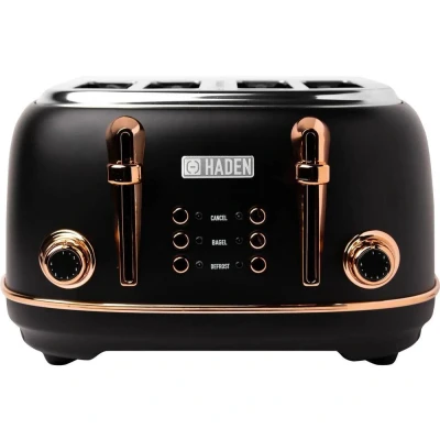 Image of Haden 205377 Heritage Black &amp; Copper 4 Slice Toaster