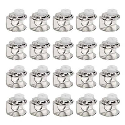 Image of WYAN 20 Pcs Glass Shelf Brackets,Glass Hinge Solid Clamp,Glass Clip Clamp Wall Mount for Cabinet Kitchen Table Shelves