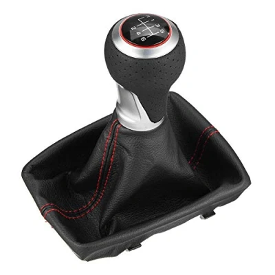 Image of WPFC 6 Speed Car MT Gear Shift Knob Gaiter Boot Cover, for Audi A4 S4 B8 8K A5 8T Q5 8R S Line 2007 2015