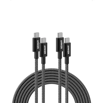 Image of Anker 333 USB C to Charger Cable (10ft 100W, 2 Pack), 2.0 Type Charging Fast Charge for MacBook Pro 2020, iPad Air 4, Samsung Galaxy S21, Pixel, Switch, LG, and More