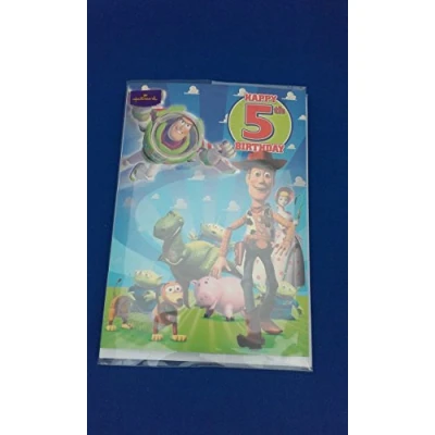 Image of Toy Story Woody and Buzz Lightyear Birthday Card Age 5