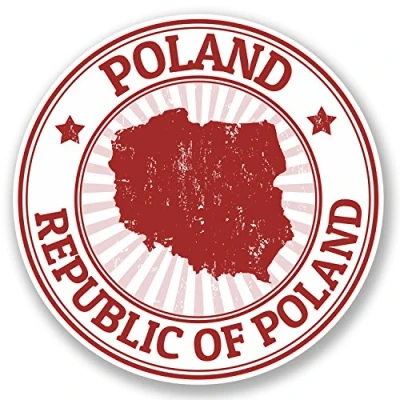 Image of 2 x 10cm Poland Polish Flag Vinyl Sticker Bike Laptop Car Travel Luggage #5489 (10cm 10cm)
