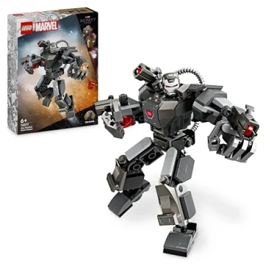 Image of LEGO Marvel War Machine Mech Armour, Buildable Toy Action Figure for Kids with 3 Stud Shooters, Legendary Character from the MCU, Gifts Boys and Girls Aged 6 Plus Years Old 76277