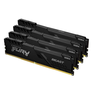 Image of Kingston FURY Beast 32GB (4x8GB) 3600MHz DDR4 CL18 Desktop Memory Kit of 4 KF436C17BBK4/32