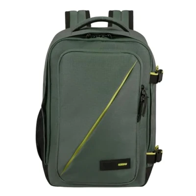 Image of American Tourister Take2Cabin Ryanair Cabin Bag 25 x 20 40 cm, 23 L, 0.50 kg, Hand Luggage, Airplane Backpack S Underseater, Green (Dark Forest)