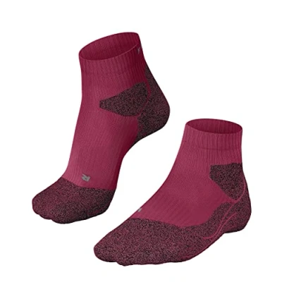 Image of FALKE Women&#039;s RU Trail W SO Functional Yarn Anti Blister 1 Pair Running Socks, Red (Rose 8564), 2.5 3.5