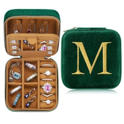 Image of TINGN Teenage Girls Gifts, Travel Jewellery Box, Organiser, Case, Birthday Gifts for Women, Mum Mum, Personalised Box M