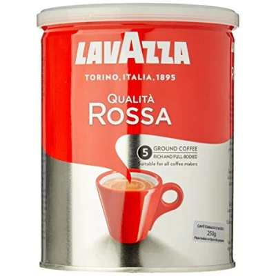 Image of Lavazza Coffee Qualita Rossa, Espresso Roast Coffee, Bean ground, Filter in Jar 250g