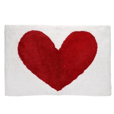 Image of Rex London Tufted cotton bath mat Heart