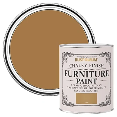 Image of Rust Oleum Yellow Upcycled Furniture Paint in Chalky Finish Dijon 750ml