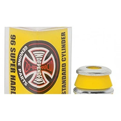 Image of Independent Set of 4 Cylinder Bushings for Skateboard Trucks Super Hard 96 A Yellow
