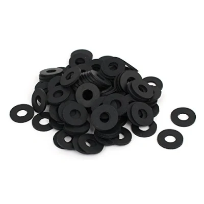 Image of Sourcingmap Rubber Flat Washers 18mm OD 8mm ID 1.5mm Thickness for Faucet Pipe Water Hose, Pack of 100