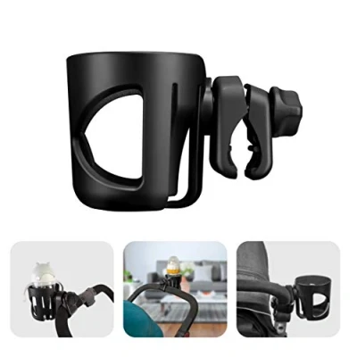 Image of Pram Cup Holder Buggy Stroller Accessories, Universal Baby Bottle Organizer for Hook Wheelchair