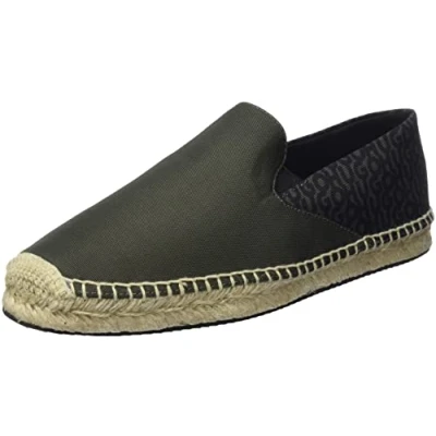 Image of HUGO Men&#039;s Sannes_Slon_nyalh Espadrille Wedge Sandal, Dark Green303, 5 UK