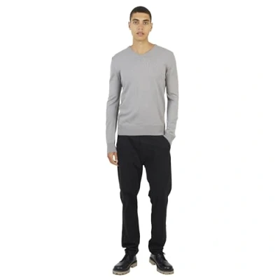 Image of BRAVE SOUL Mens &#039;Quazar&#039; Knitted V Neck Jumper Sweater Top (UK, Alpha, XXL, Regular, Grey, Marl Light Knit Jumper)