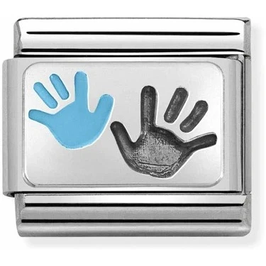 Image of Nomination Silvershine Parent &amp; Son Charm