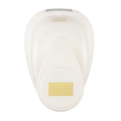 Image of Vaessen Creative Craft Paper Punch Rectangle 0,8 x 1,4 cm Circle Cutter for Crafting and Card Making, White/Pink