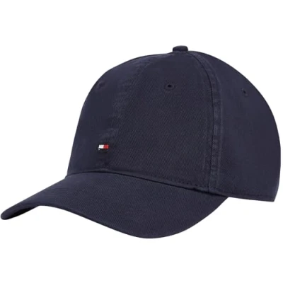 Image of Tommy Hilfiger Men’s Flag 6 Panel Soft Cotton Cap, Blue (Space Blue), One Size